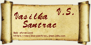 Vasilka Santrač vizit kartica
